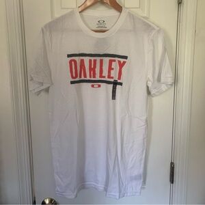 Oakley White Wanted Stamp Logo Tee Shirt